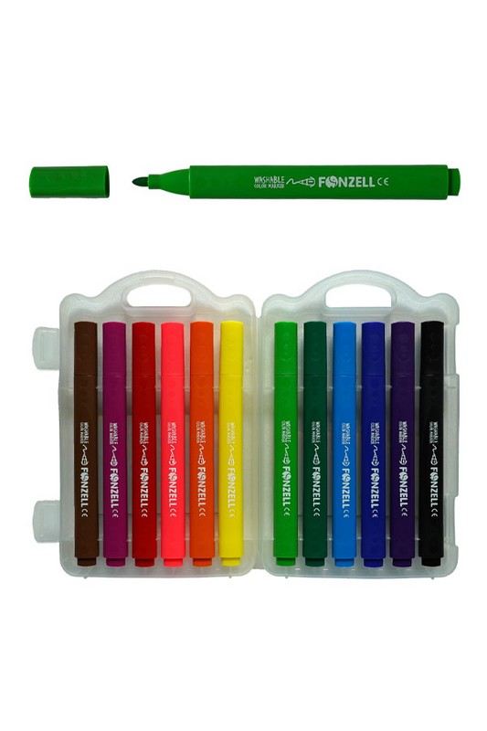 ماژیک ۱۲ رنگ جعبه طلقی ۶۸۵۰۰۶