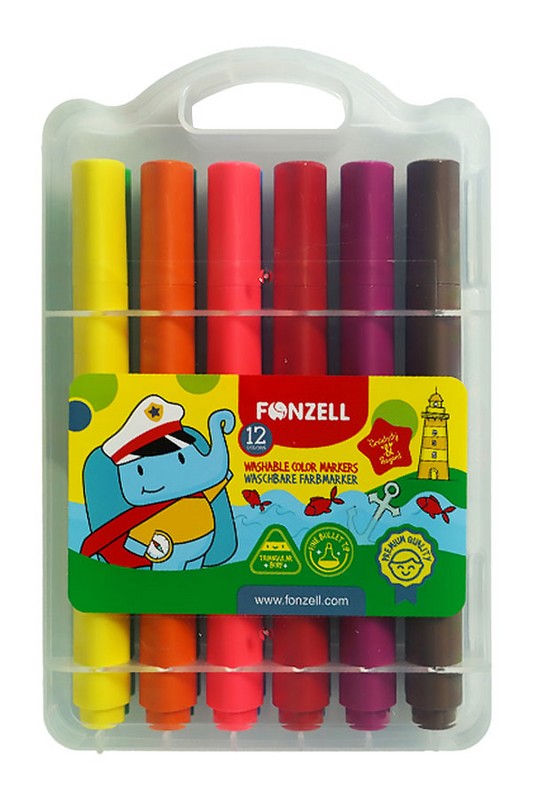 ماژیک ۱۲ رنگ جعبه طلقی ۶۸۵۰۰۶