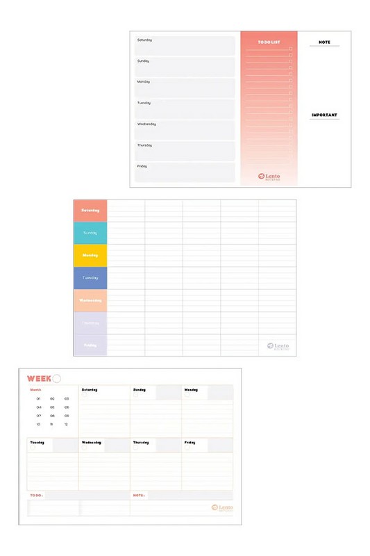 نوت پد پلنر ۶۰ برگ A۵