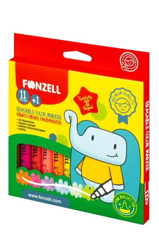 ماژیک ۱۱ رنگ همراه با ماژیک پاک کننده