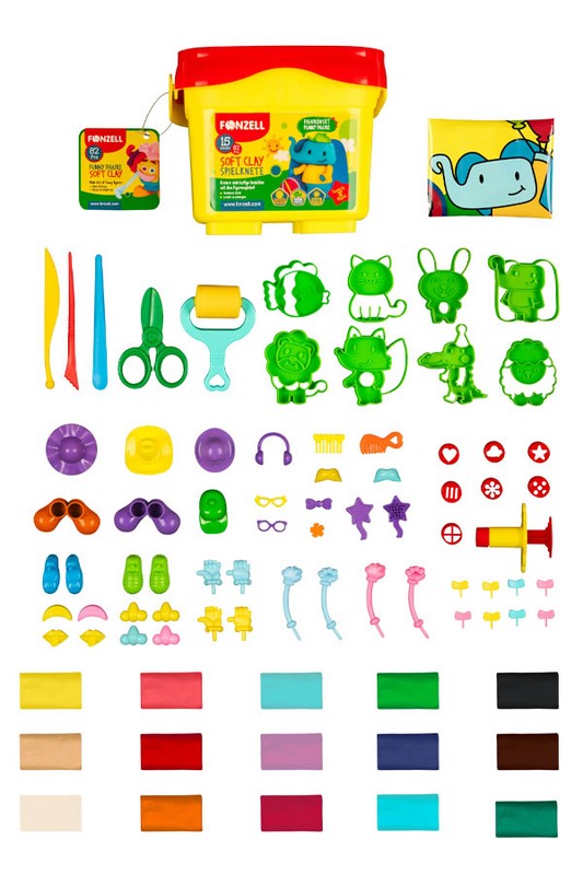 خمیر بازی سطلی ۱۵ رنگ سری شخصیت ها کد ۶۸۵۰۸۸