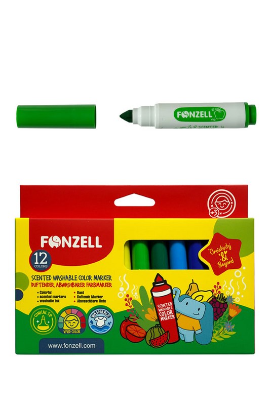 ماژیک ۱۲ رنگ معطر کد ۶۸۵۰۰۱