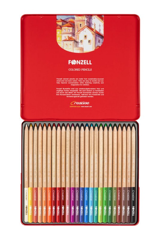 مداد رنگی ۲۴ رنگ جعبه فلزی Creative کد ۶۸۵۰۵۵