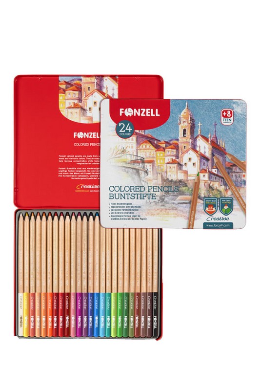 مداد رنگی ۲۴ رنگ جعبه فلزی Creative کد ۶۸۵۰۵۵