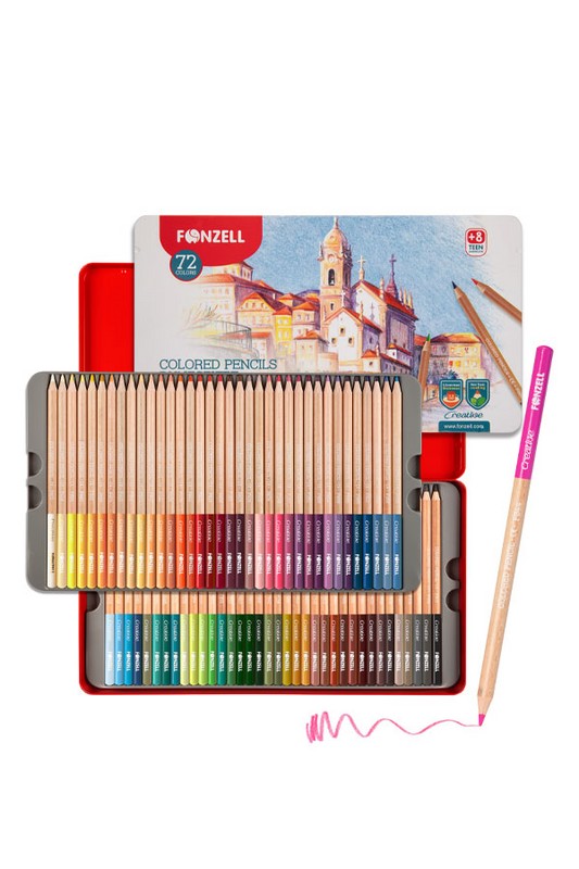 مداد رنگی ۷۲ رنگ جعبه فلزی creative کد ۸۵۰۵۸۳