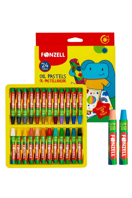 پاستل روغنی ۲۴ رنگ جعبه مقوایی ۴۶۳۰۹۰