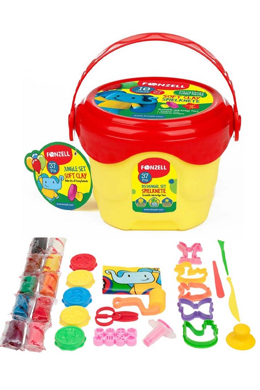 خمیر بازی سطلی ۱۰ رنگ سری جنگل کد ۶۸۵۰۸۶