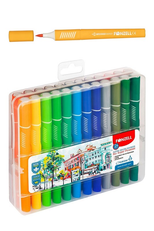 ماژیک ۲۴ رنگ Super Brush سری Creative کد ۶۸۴۹۹۹