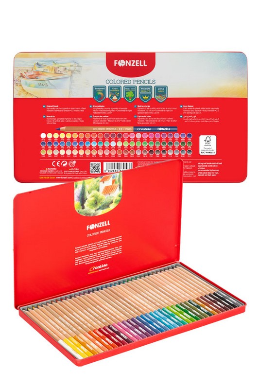 مداد رنگی ۳۶ رنگ جعبه فلزی Creative کد ۶۸۵۰۵۶