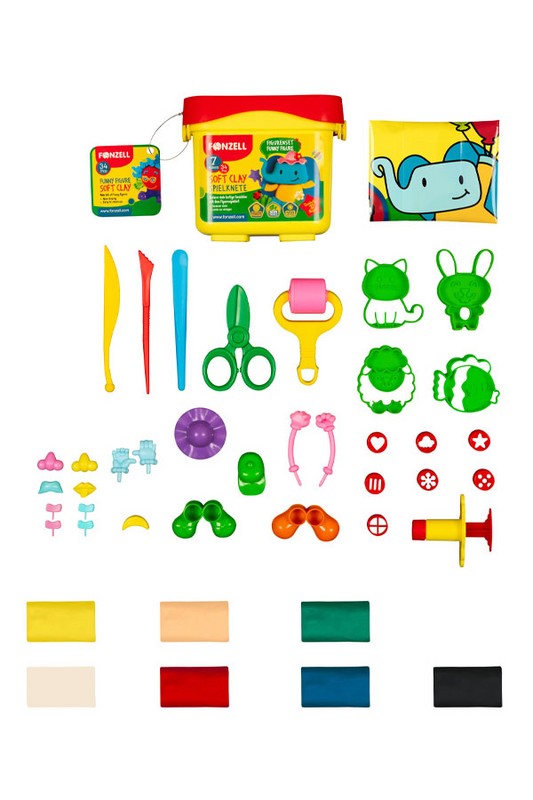 خمیر بازی سطلی ۷ رنگ سری شخصیت ها کد ۶۸۵۰۸۷