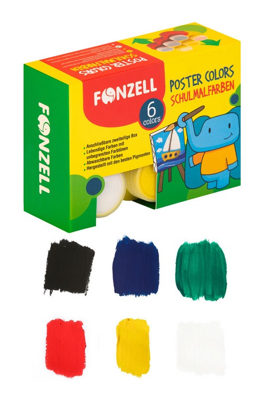 گواش ۶ رنگ با پالت پازلی کد ۶۸۵۰۷۷