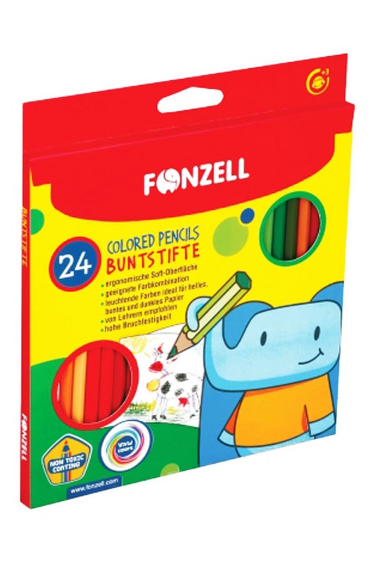 مداد رنگی ۲۴ رنگ شش گوش جعبه مقوایی ۶۸۵۰۷۲