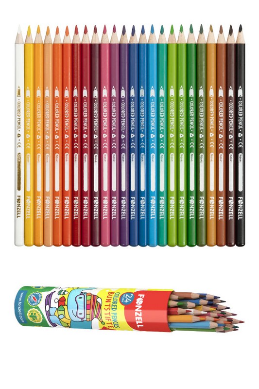 مداد رنگی ۲۴ رنگ شش گوش استوانه ای ۶۸۵۰۵۴
