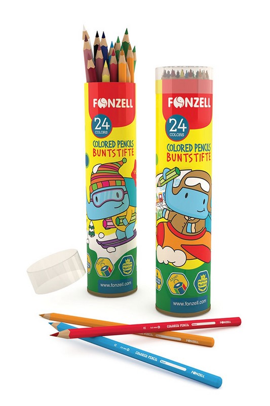 مداد رنگی ۲۴ رنگ شش گوش استوانه ای ۶۸۵۰۵۴