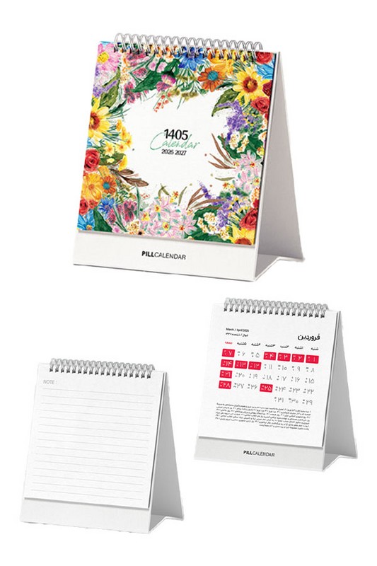 تقویم رومیزی فلاور ۱۴۰۵ پیل