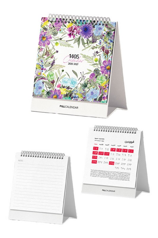 تقویم رومیزی فلاور ۱۴۰۵ پیل